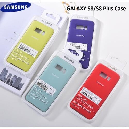 Original Samsung Liquid Silicone Phone Case Soft Protective Cover Back Housing Skin For Galaxy S8 S9 S20 Plus Note 8 9 S20 Ultra