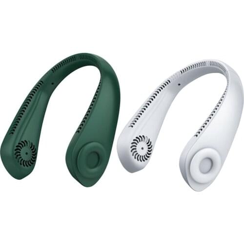 Portable Hanging Neck Fan USB Rechargeable Adjustable Air Cooler Summer Outdoor Travel Handsfree Bladeless Cooler