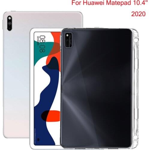 Transparent Cover For Huawei Matepad 10.4'' 2020 BAH3-W09 BAH3-AL00 With Pencil Holder TPU Silicon Back Tablet Case
