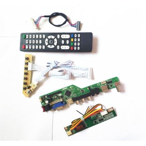 For LP154W01-TLB6/TLB7 T.V56 controller board Remote+Inverter+keyboard 1CCFL 30Pin LVDS VGA HDMI-Compatible AV USB RF LCD
