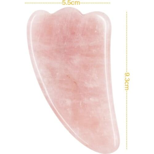 Pink Crystal Horn Scraping Board Traditional Massage Scraping Tool Good Quality And Cost-effective Face Neck Back Body Massa