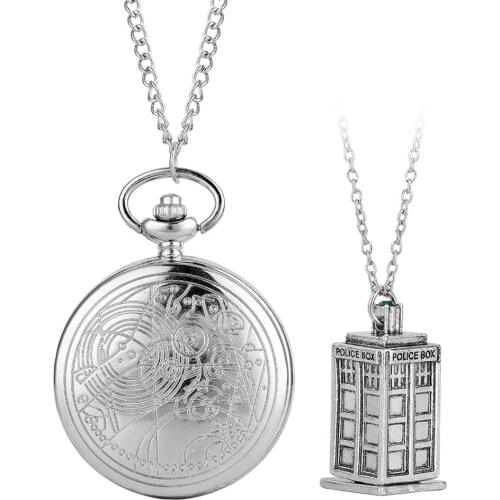 Silver Pendant Quartz Pocket Watch Chain Retro Fob Watches With Chain Necklace Gifts for Men Women Kids reloj de mujer Hot Sale