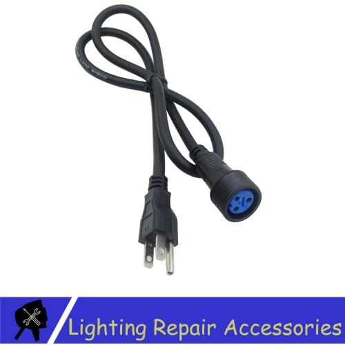 US Plug Waterproof Power Cord 3Pin 1m Waterproof Power Cable United States Mexico Canada Power Cord For Outdoor Stage Lights