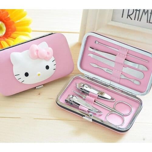 Cute cartoon nail clippers set nail clippers manicure manicure 7-piece set