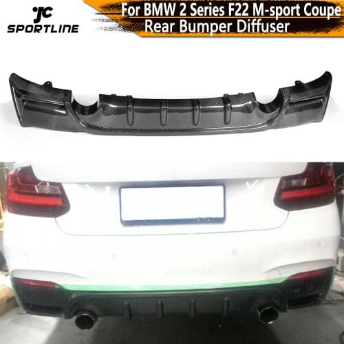 Carbon Fiber / FRP Car Rear Bumper Lip Diffuser for BMW F22 F23 M Sport Coupe Convertible 2013 - 2017 M235i M240i