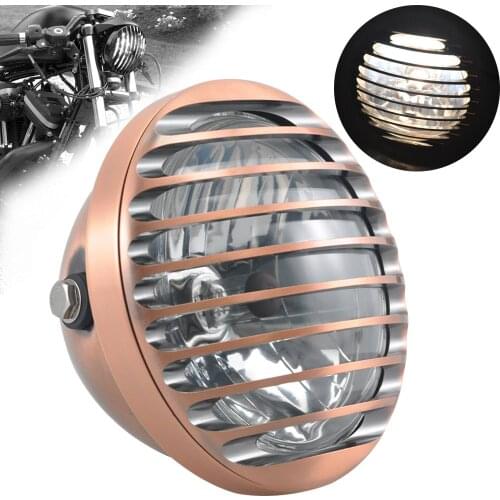 Motorbike H4 Headlamp Vintage Halogen Headlight For Harley Sportster XL Dyna StreeBob Softail BreakOut FatBoy Deluxe Cafe Racer