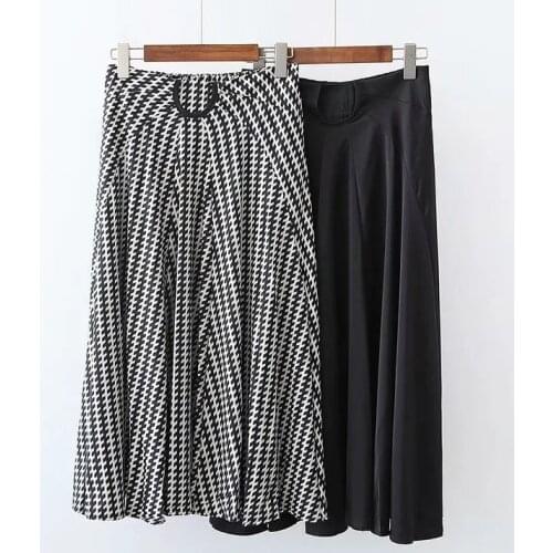 80cm Length High Waist A-line Skirts Retro haute couture Women 2021 Skirts