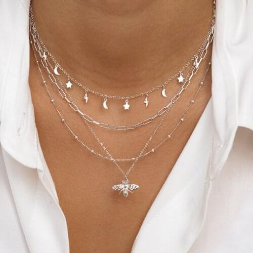 Jewelry Fashion Jewelry Bohemia Chain Beaded Necklace 925 Sterling Silver Chokers Necklaces for Women Classic Clavicle Chain