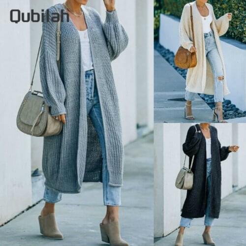 Women New Sweater Cardigan Vintage Loose Sweater Coat Womens Solid Color Long-sleeved Knitted Jacket Female Winter Clothing