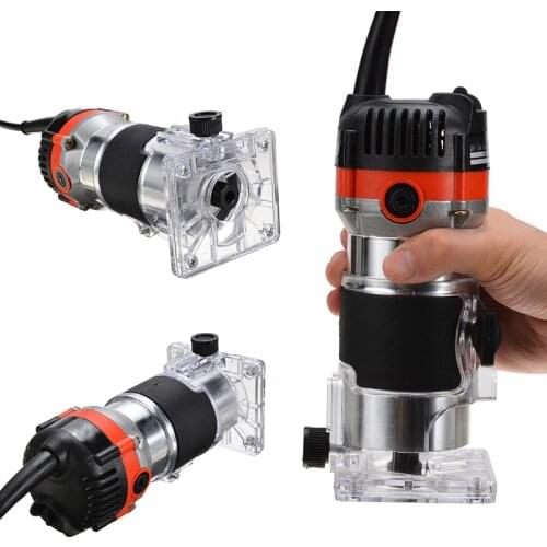 Electric Woodworking Hand Trimmer Electric Router Trimmer Milling Engraving Slotting Carving Machine 35000r/min DIY Power Tools