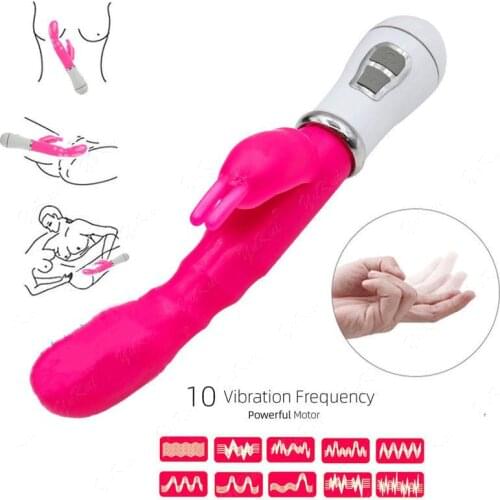 10 Speeds G Spot Vibrator for Women Vaginal massage Dildo Silicon Vibrators Clitoris Stimulator Plug anal Sex Toys for Adults 18