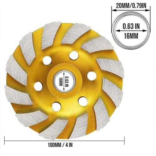 100mm Diamond Segment Grinding Wheel Cup Disc Grinder Concrete Granite Stone Cut 4 Inch Diamond Grinding Discs Drop Shipping