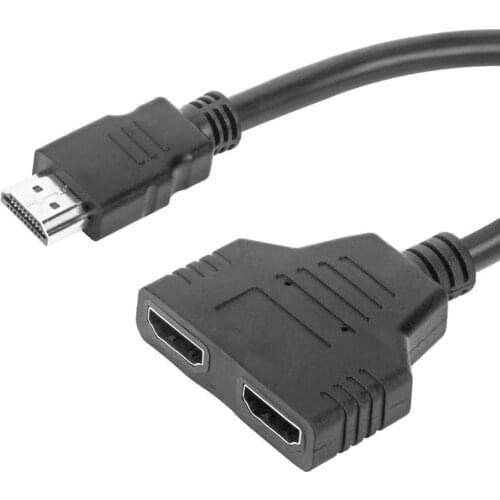 1080P HDMI-Compatible Splitter Cable 1 In 2 Out Male To Female Adapter Converter Computer Accessories For Laptop PC TV Box HDTV
