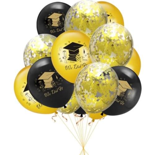 15pcs Graduate Confetti Balloons Bachelor Party Souvenirs Graduates Favorite Decor Graduation Back To School Party Decoration