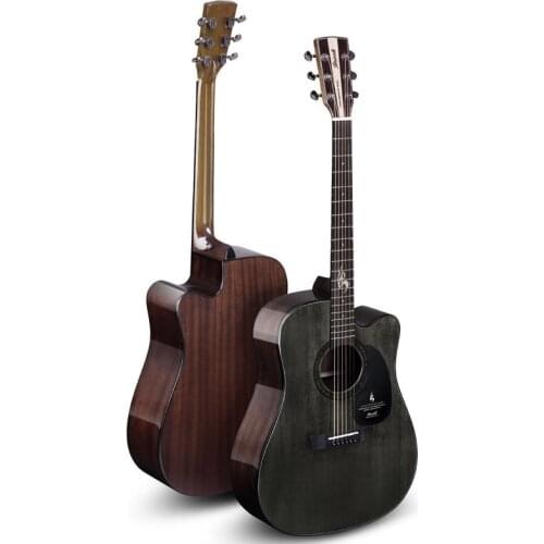 36inch 40inch 41inch folk guitar acousic guitar with pickup retro electric box Top Solid wooden guitar teaching performance
