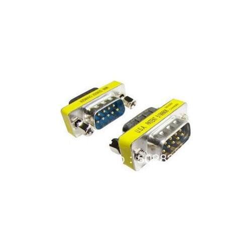 9 Pin RS-232 DB9 Male to Male Serial Cable Gender Changer Coupler Adapter