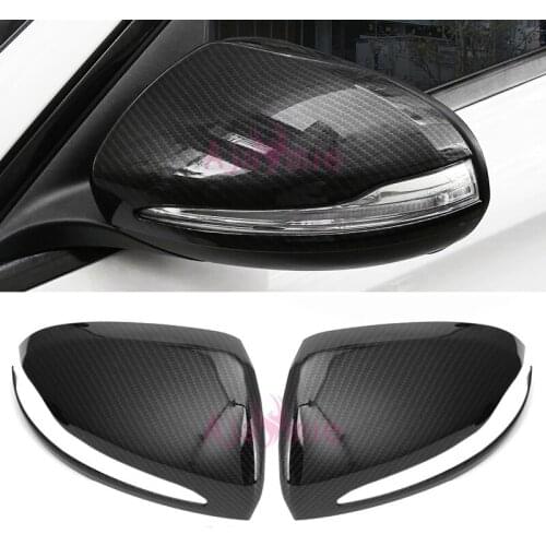 Accessories For Mercedes C E S GLC Class X253 C253 W213 S213 W205 S205 A205 C205 W222 Carbon Fiber Color Mirror Cover Overlay