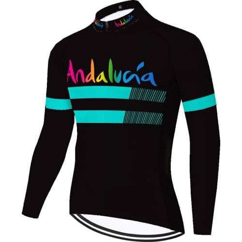 Andalucia Summer Spirng Masculina Cyclisme Manga Larga Hombre Jersey Maillot Velo Camiseta Ciclismo Masculino Maglia Ciclismo