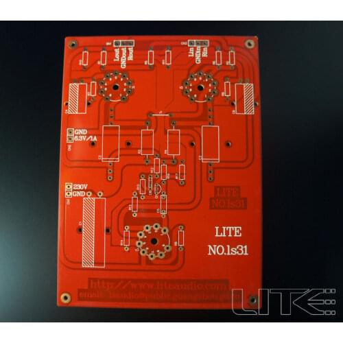 Free shipping 1pcs LS31 tube pre-PCB blank board 5842 tube amplification