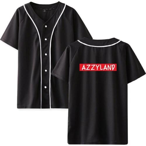 WAWNI Azzyland Thin Baseball Uniform SingleBreasted Harajuku Cotton & Polyester Fashion Printing Hip Hop Tops Baseball Uniform