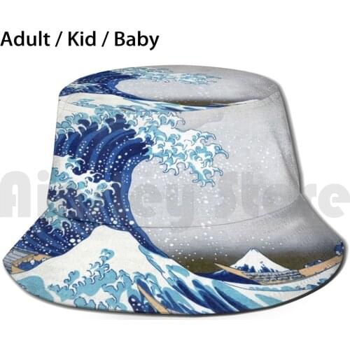 The Great Wave Off Kanagawa , Great , Wave , Kanagawa , Kanagawa - Oki Nami Ura Sun Hat Foldable UV Protection The