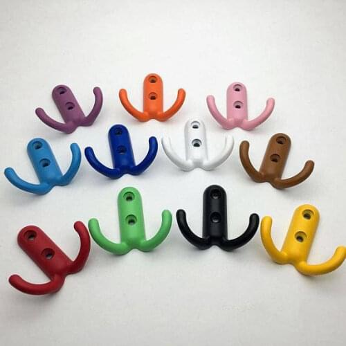 Zinc Alloy Black Towel Hook Wall Mounted Coat Hanger Bathroom Cloth Hook Key Bag Hat Hanger Robe Hook for Childern Room