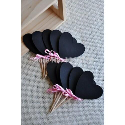 Cheap Bachelorette Party Decorations - Heart Cupcake Toppers Picks- Birthday, Cupcake Topper, wedding party cake topper