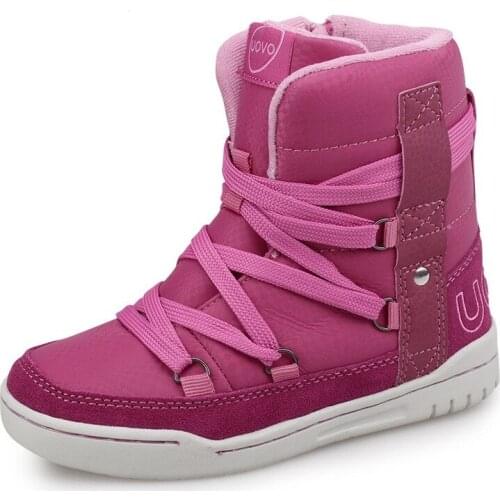 Kids Boots Girls UOVO Girl Shoes Warm Shoes Kids Ankle Boots with Zip Anti-Slip Childrens Shoes Boots Kids Girls Boots