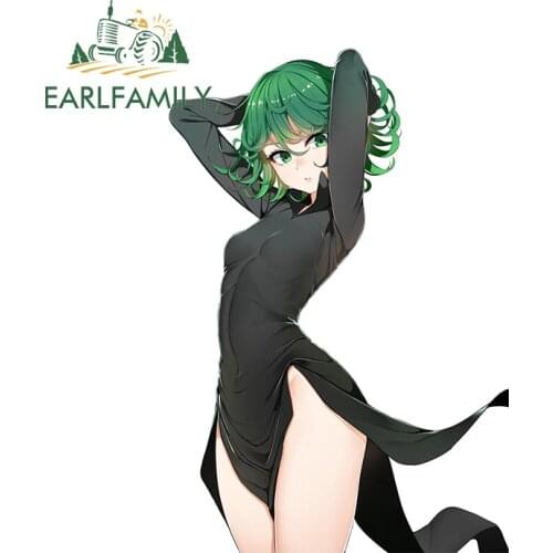 EARLFAMILY 13cm x 8.8cm for Tatsumaki One Punch Man Anime Car Stickers And Decals Creativite Windows Trunk Graffiti Car Styling