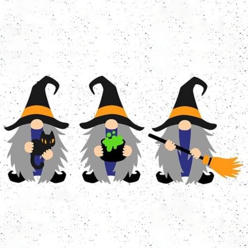 Halloween Gnome Witch Metal Cutting Dies Stencil DIY Scrapbooking Album Paper Card Template Mold Embossing Craft Decoration