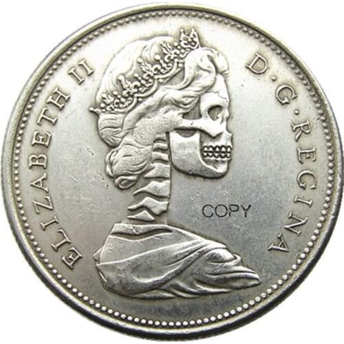 Hobo Canada 1967 ELIZABETH II DEI GRATIA REGINA (1st portrait) Canadian Dollar Silver Plated Copy Coin