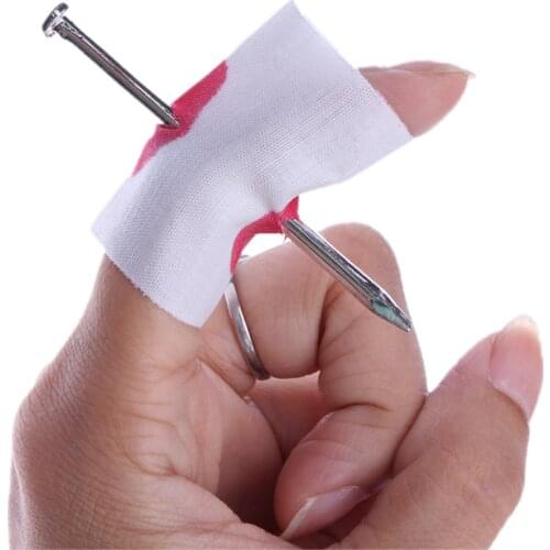 Tricky props fingers are penetrated by nails Funny props finger cots