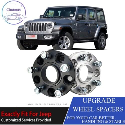 For Jeep Commander/ Wrangler 5X127 71.6CB 25mm Thick Hubcenteric Black/White Color Wheel Spacer Adapters