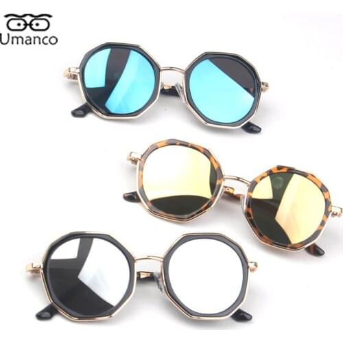 Colorful Round Sunglasses for Children Kids Metal Frame AC Lens Vintage Sun Glasses Boys Girls Anti UV400 Shades Travel Gift