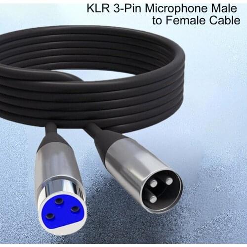 Microphone Cable Reliable Portable Noise Free Clean Sound 3-Pin Male to Female Connector Extension Shielded for phone computer