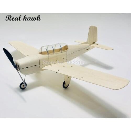 Mini RC Plane Laser Cut Balsa Wood Airplane Kit Mentor T34 Model Building Kit