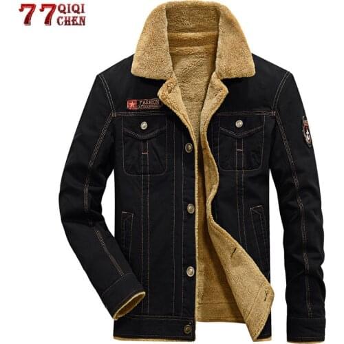 Mens Military Fleece Jacket 2020 Winter Thick Warm Coat Army Bomber Jacket Fur Collar Casual Cotton Parka Jaqueta Masculina 5XL