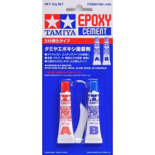Tamiya 87100 Epoxy Cement Set Hardens in 5 Minutes (NET 10g)