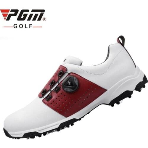 New Style Pgm Golf Shoes Mens Knobs Buckle Sneakers Trainers Slip Resistant Sports Shoes Skidproof Spikes Trainers D0473