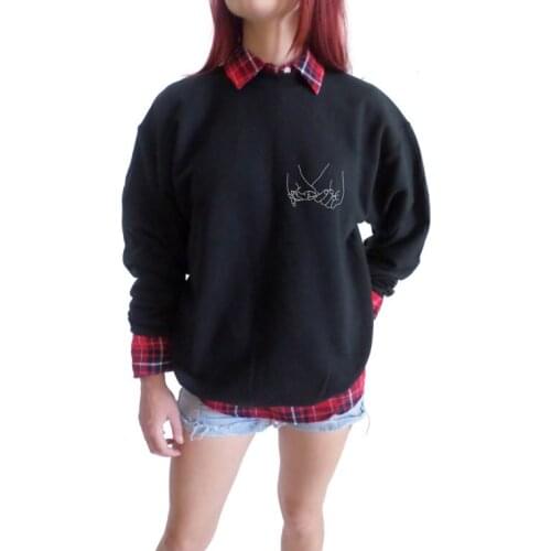 New Trend Pinky Swear Sweatshirt Fashion Women Men"s Jumper long sleeve sweatshirt high quality tumblr casual tops