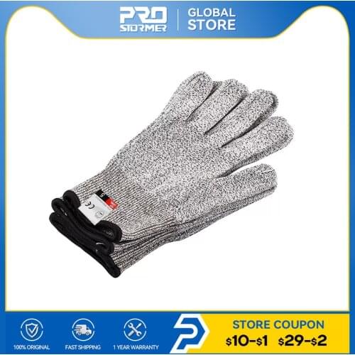 Level 5 Safety Cut-Resistant Gloves Fishing Hunting Kitchen Safety Work Gloves Multi Purpose Steel Wire Gloves By Prostormer