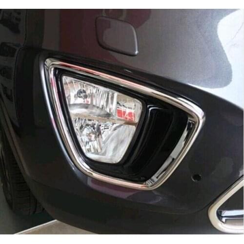 FIT FOR KIA SORENTO 2016- CHROME FRONT FOG LIGHT LAMP COVER TRIM BEZEL BUMPER FOGLIGHT MOLDING FRAME GARNISH LID INSERT