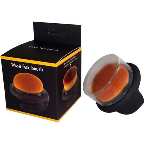 Professianal small high quality nylon hair face brush plastic handle Portable BB liquid brushes foundation makeup tools