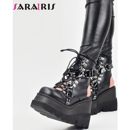 Женские ботильоны на танкетке SaraIris China At AliExpress