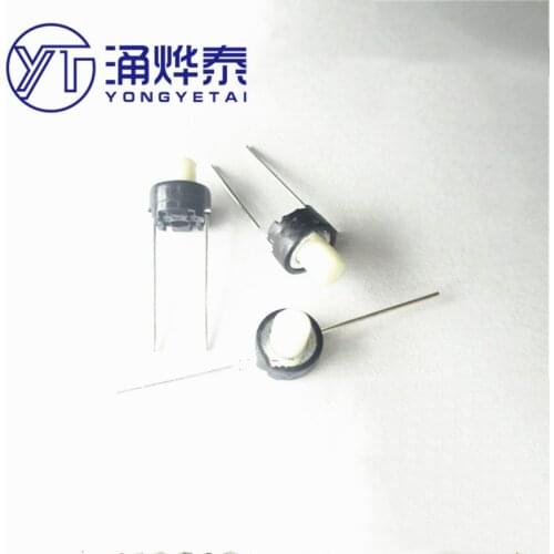 YYT 20PCS Tact switch 6*6*7mm straight plug 2-pin SKRGAMD010 button micro-movement white round