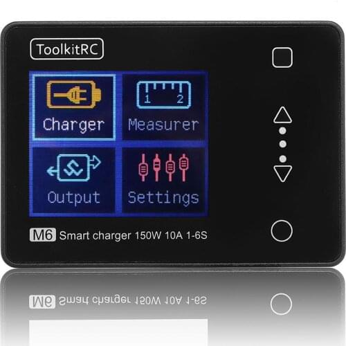 ToolkitRC M6 V2 DC 150W 10A LCD 2-6S LIPO Battery Smart Balance Charger Discharger Voltage Servo Checker Receiver Signal Tester