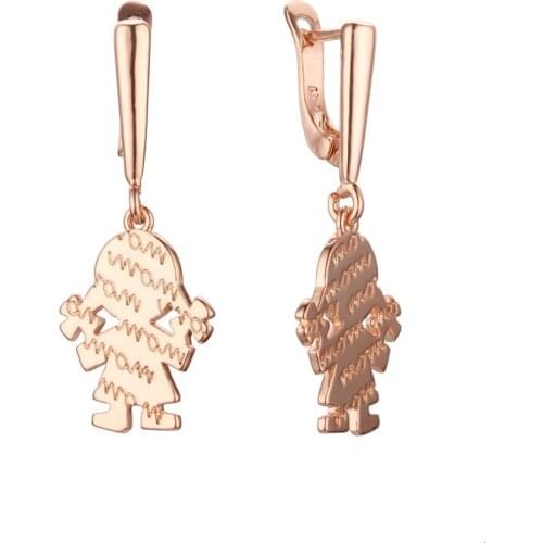 Women New Fashion Earrings 585 Gold Color Jewelry Trendy Designs Lady Fashion Jewelry Gift