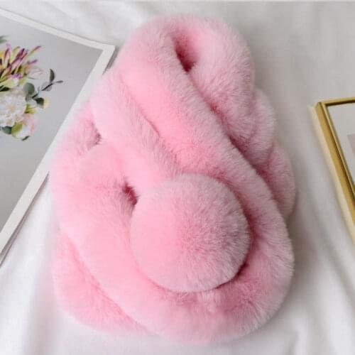 Princess winter scarf Luxury Faux Fur Warm Scarf Fashion Soft Plush Thicken Snood Scarves Shawl for Adult Kids Women Girls Gift