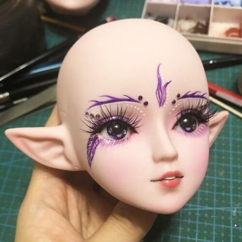 1/3 Head for 60cm Doll for DIY Make Up White Skin Nude BJD Doll Accessories Girl Toys DF Princess Fashion Dolls Joint Body