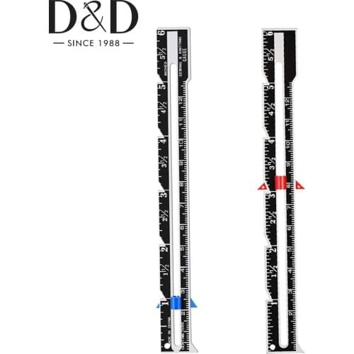 1pc Sewing Measuring Gauging Aluminum Sewing Seam Ruler for Patchwork Quilting Tailor Ruler Sewing Gauging Tools